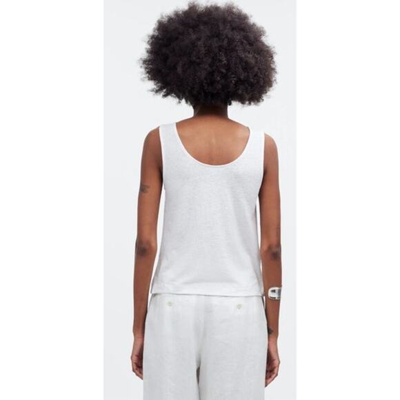 Madewell Knotted Strap Tank Top White NWT S - Picture 2 of 8